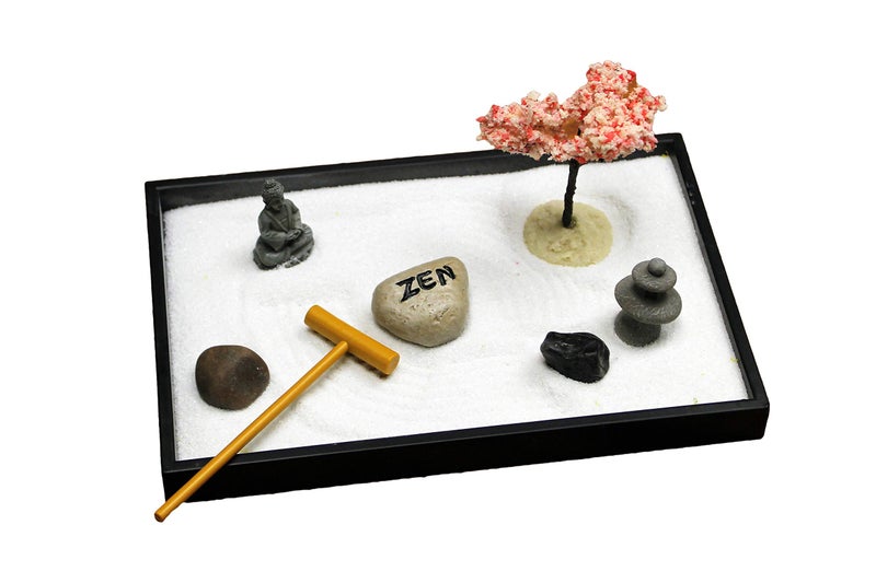 Nature's Mark, Mini Meditation Zen Garden Table DÃ©cor Kit with Accessories (8Lx5W Rectangle C) - Image 3